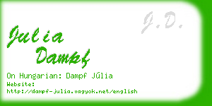 julia dampf business card